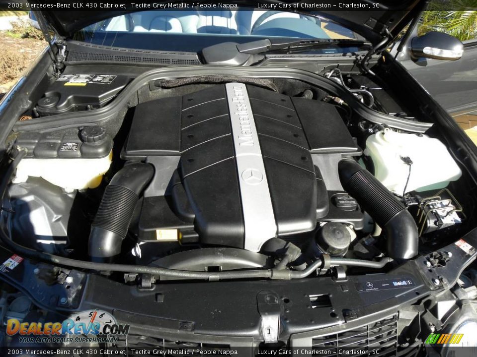 2003 Mercedes-Benz CLK 430 Cabriolet Tectite Grey Metallic / Pebble Nappa Photo #14