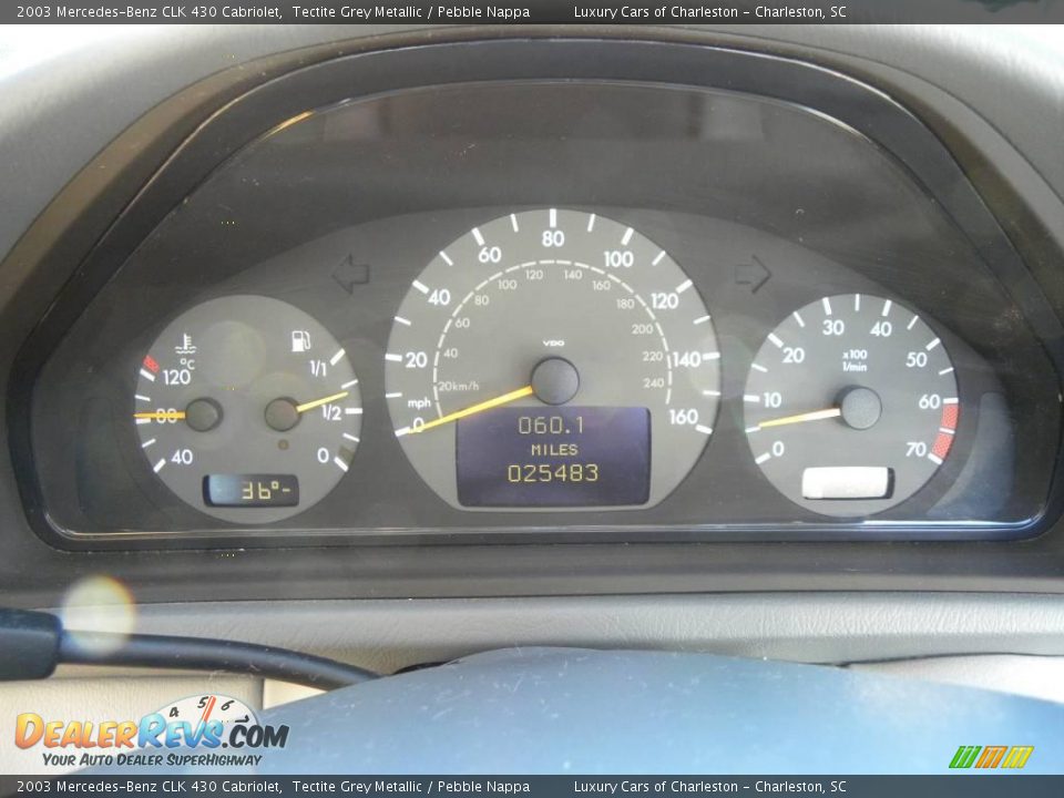 2003 Mercedes-Benz CLK 430 Cabriolet Tectite Grey Metallic / Pebble Nappa Photo #18