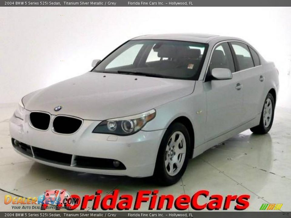2004 BMW 5 Series 525i Sedan Titanium Silver Metallic / Grey Photo #1
