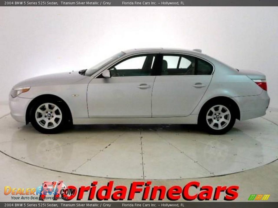 2004 BMW 5 Series 525i Sedan Titanium Silver Metallic / Grey Photo #3