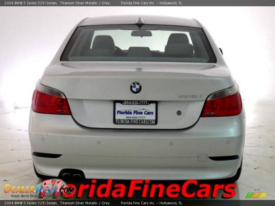 2004 BMW 5 Series 525i Sedan Titanium Silver Metallic / Grey Photo #6