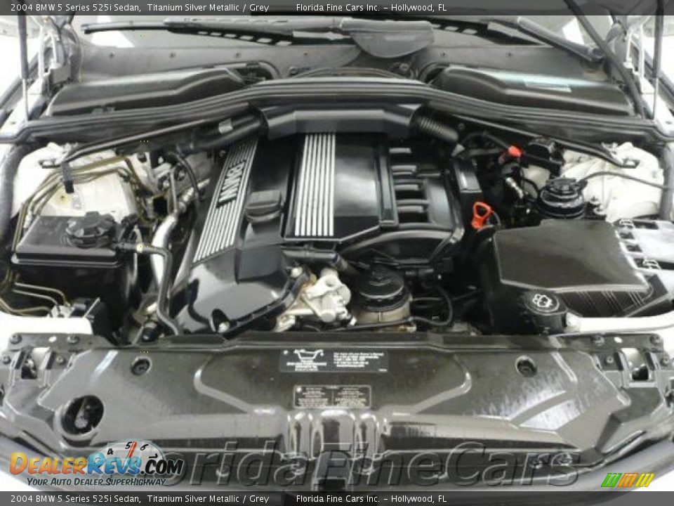 2004 BMW 5 Series 525i Sedan Titanium Silver Metallic / Grey Photo #9