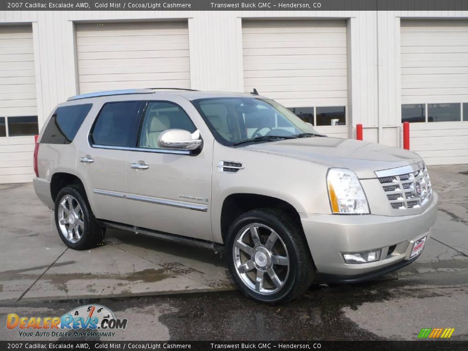 2007 Cadillac Escalade AWD Gold Mist / Cocoa/Light Cashmere Photo #1