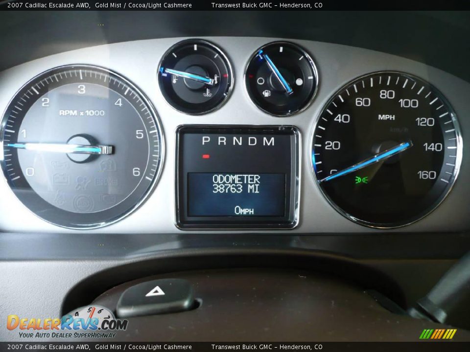 2007 Cadillac Escalade AWD Gold Mist / Cocoa/Light Cashmere Photo #25