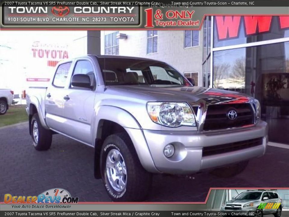 2007 Toyota Tacoma V6 SR5 PreRunner Double Cab Silver Streak Mica / Graphite Gray Photo #1