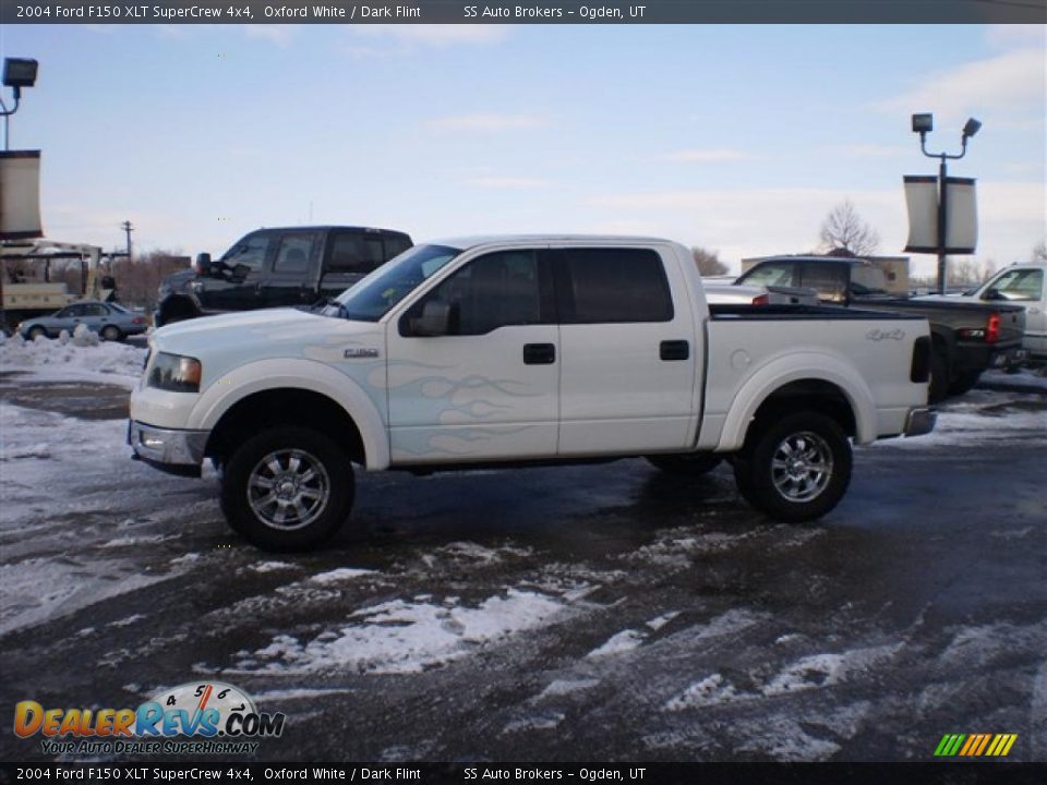 2004 Ford F150 XLT SuperCrew 4x4 Oxford White / Dark Flint Photo #1