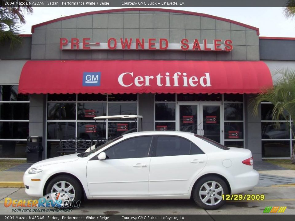 2004 Mazda MAZDA6 i Sedan Performance White / Beige Photo #1