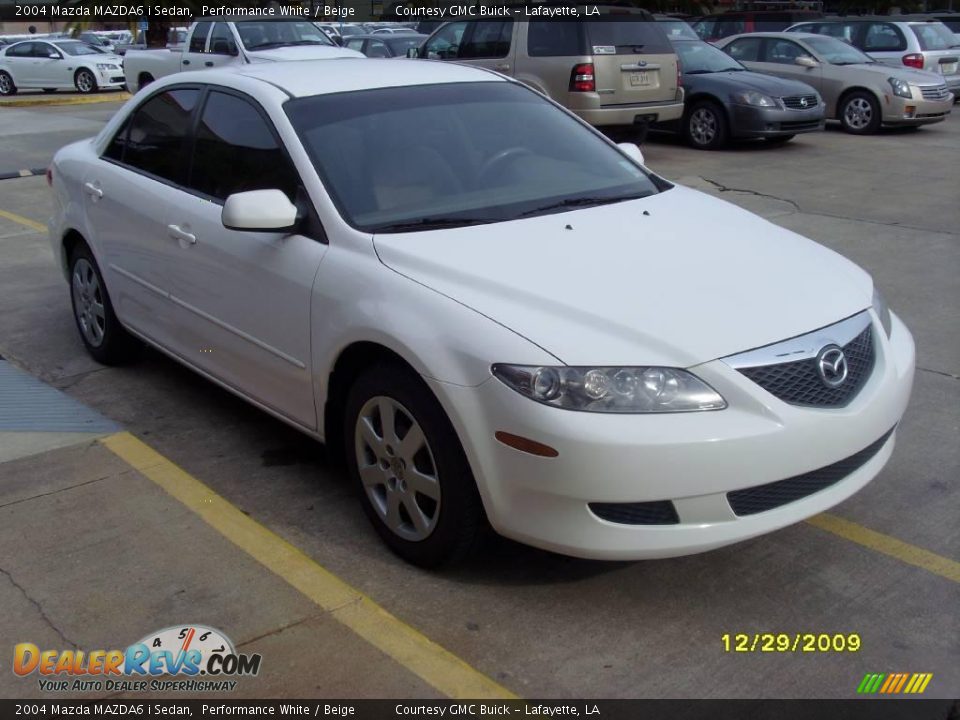2004 Mazda MAZDA6 i Sedan Performance White / Beige Photo #5