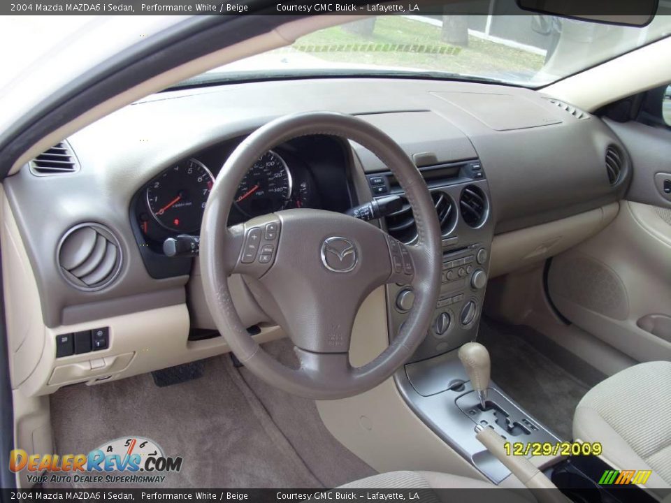 2004 Mazda MAZDA6 i Sedan Performance White / Beige Photo #8