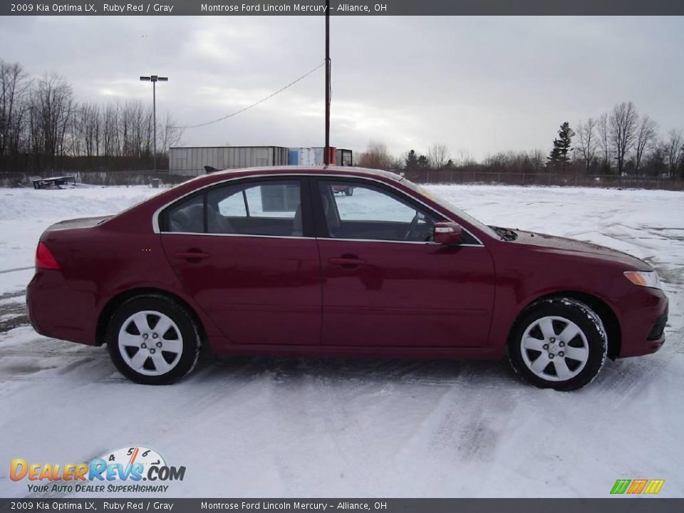 2009 Kia Optima LX Ruby Red / Gray Photo #6