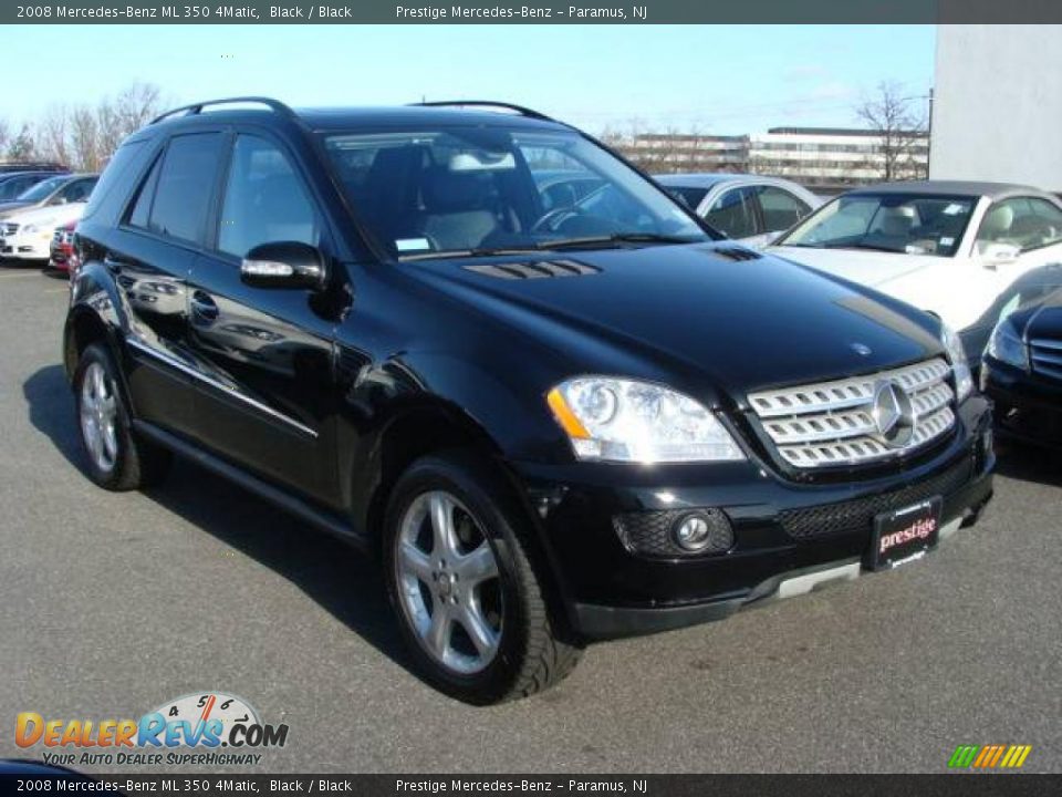 2008 Mercedes-Benz ML 350 4Matic Black / Black Photo #3