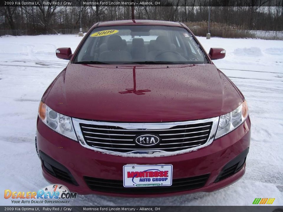 2009 Kia Optima LX Ruby Red / Gray Photo #8