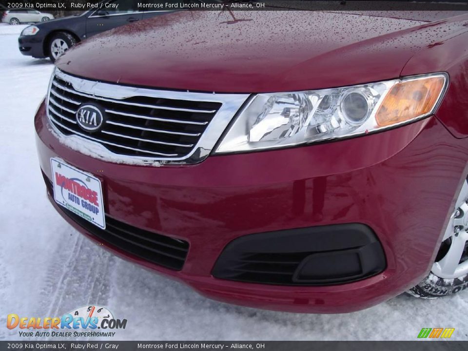 2009 Kia Optima LX Ruby Red / Gray Photo #9