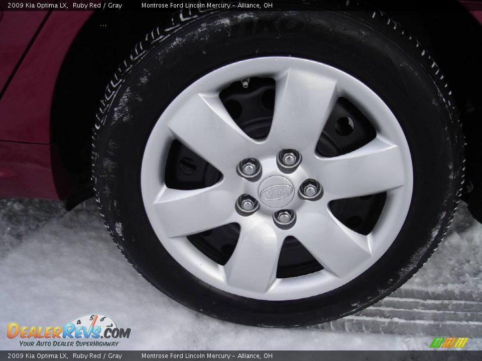 2009 Kia Optima LX Ruby Red / Gray Photo #11