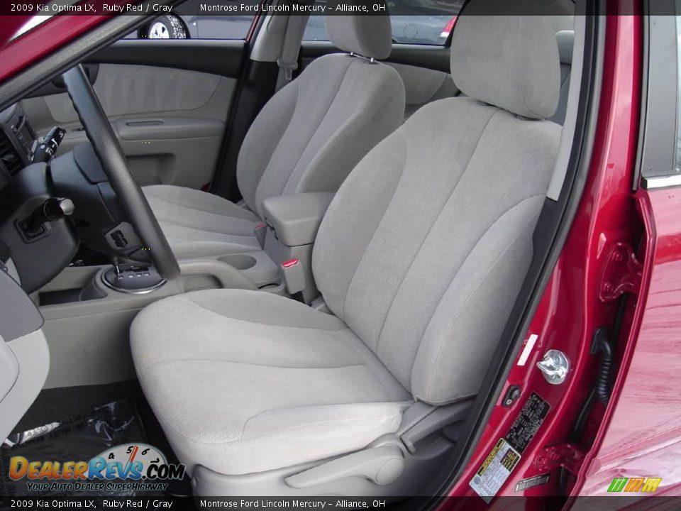 2009 Kia Optima LX Ruby Red / Gray Photo #12