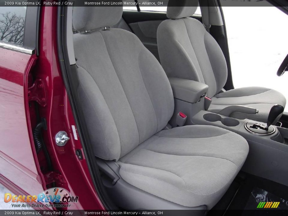 2009 Kia Optima LX Ruby Red / Gray Photo #13