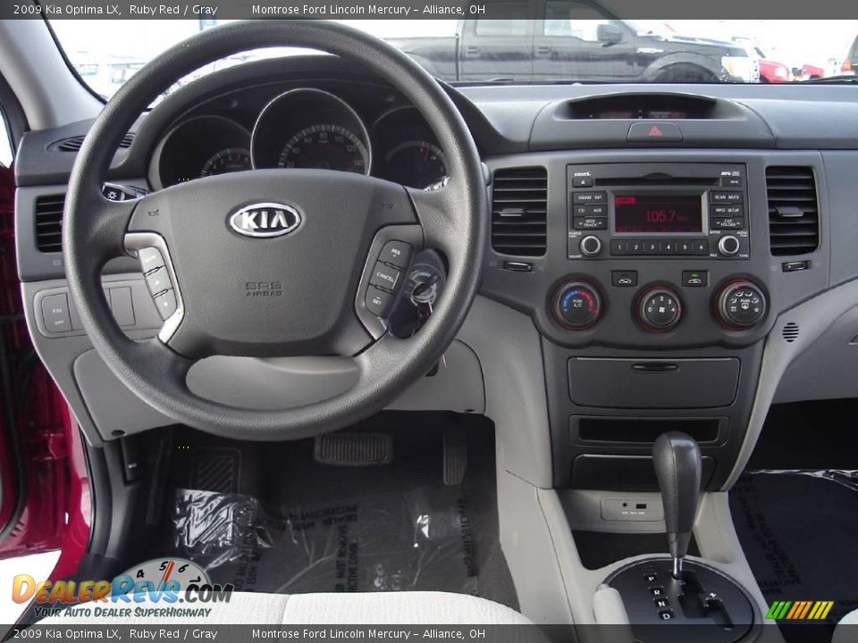 2009 Kia Optima LX Ruby Red / Gray Photo #16