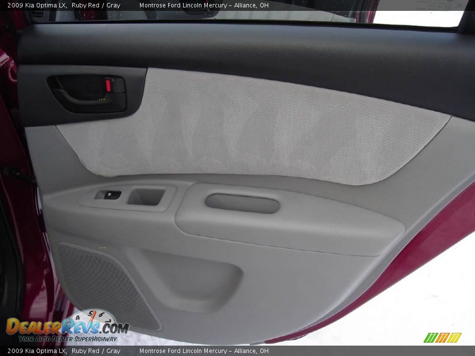 2009 Kia Optima LX Ruby Red / Gray Photo #17