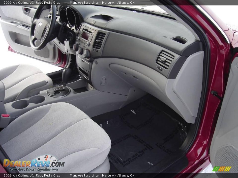 2009 Kia Optima LX Ruby Red / Gray Photo #19