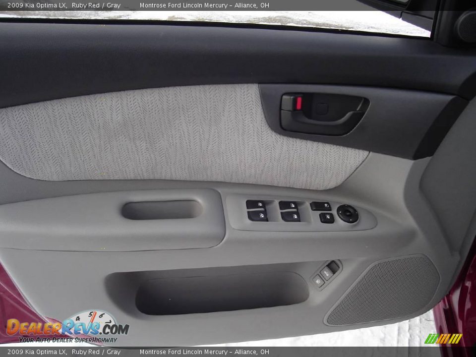 2009 Kia Optima LX Ruby Red / Gray Photo #21