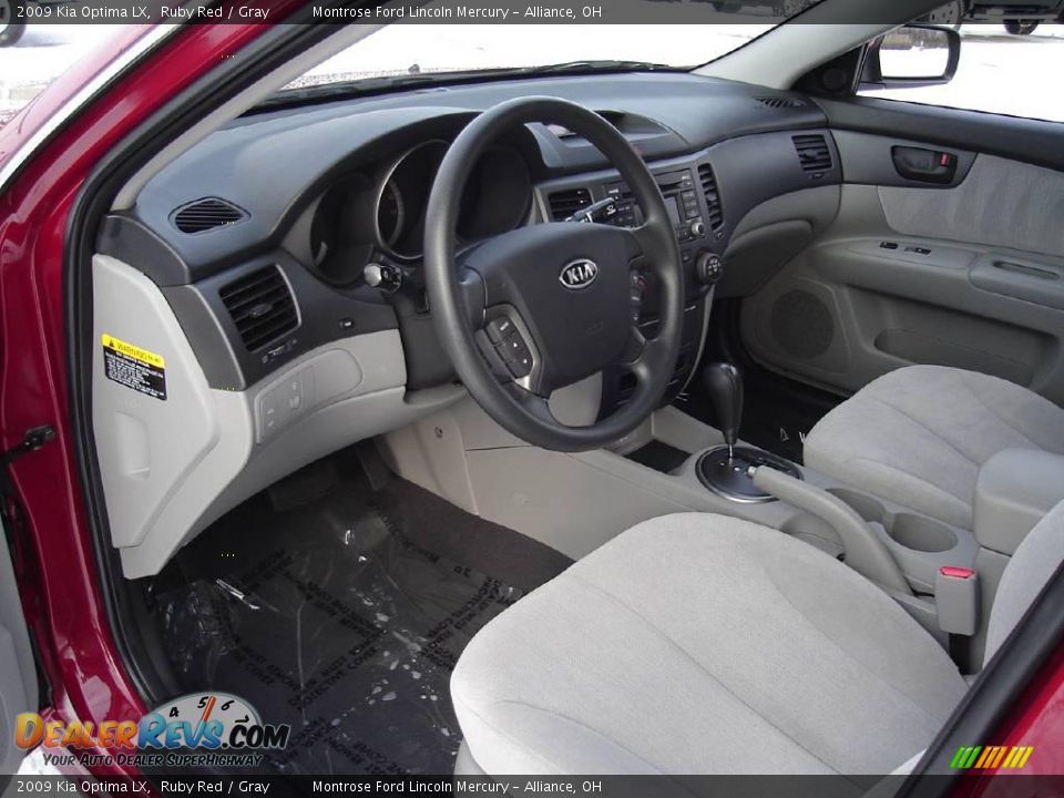 2009 Kia Optima LX Ruby Red / Gray Photo #23