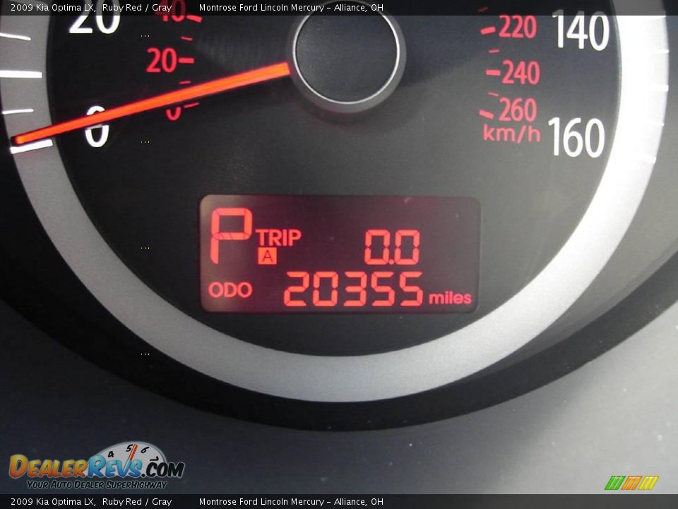 2009 Kia Optima LX Ruby Red / Gray Photo #24