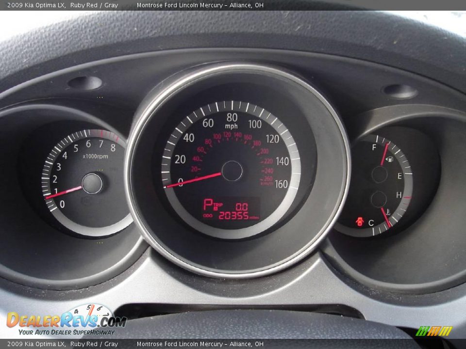 2009 Kia Optima LX Ruby Red / Gray Photo #25
