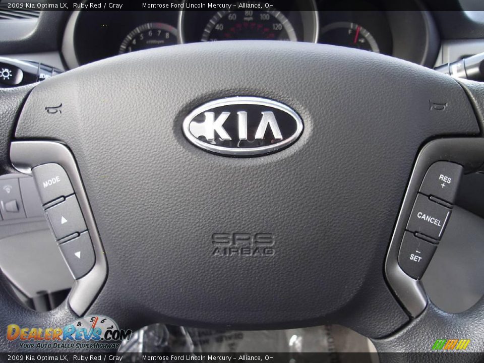 2009 Kia Optima LX Ruby Red / Gray Photo #26
