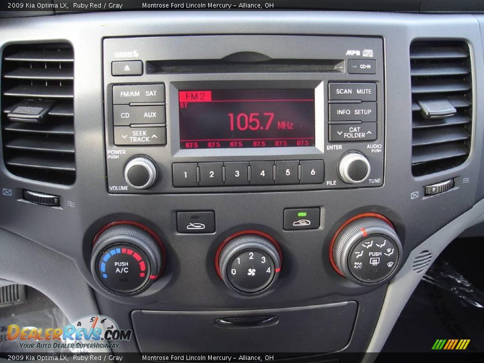 2009 Kia Optima LX Ruby Red / Gray Photo #27
