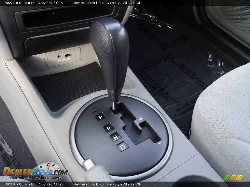 2009 Kia Optima LX Ruby Red / Gray Photo #28