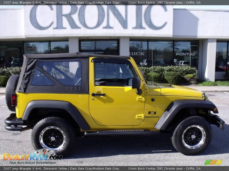 2007 Jeep Wrangler X 4x4 Detonator Yellow / Dark Slate Gray/Medium Slate Gray Photo #1