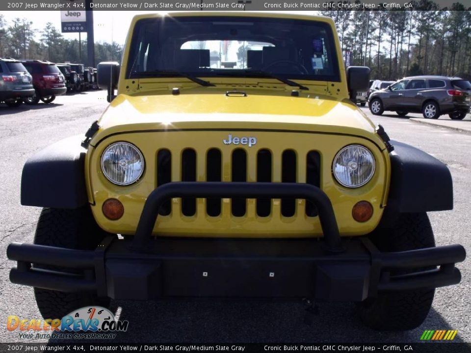 2007 Jeep Wrangler X 4x4 Detonator Yellow / Dark Slate Gray/Medium Slate Gray Photo #3