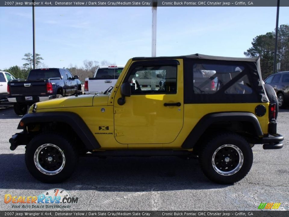 2007 Jeep Wrangler X 4x4 Detonator Yellow / Dark Slate Gray/Medium Slate Gray Photo #5