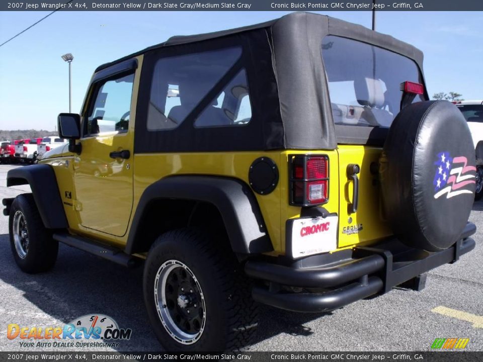 2007 Jeep Wrangler X 4x4 Detonator Yellow / Dark Slate Gray/Medium Slate Gray Photo #6