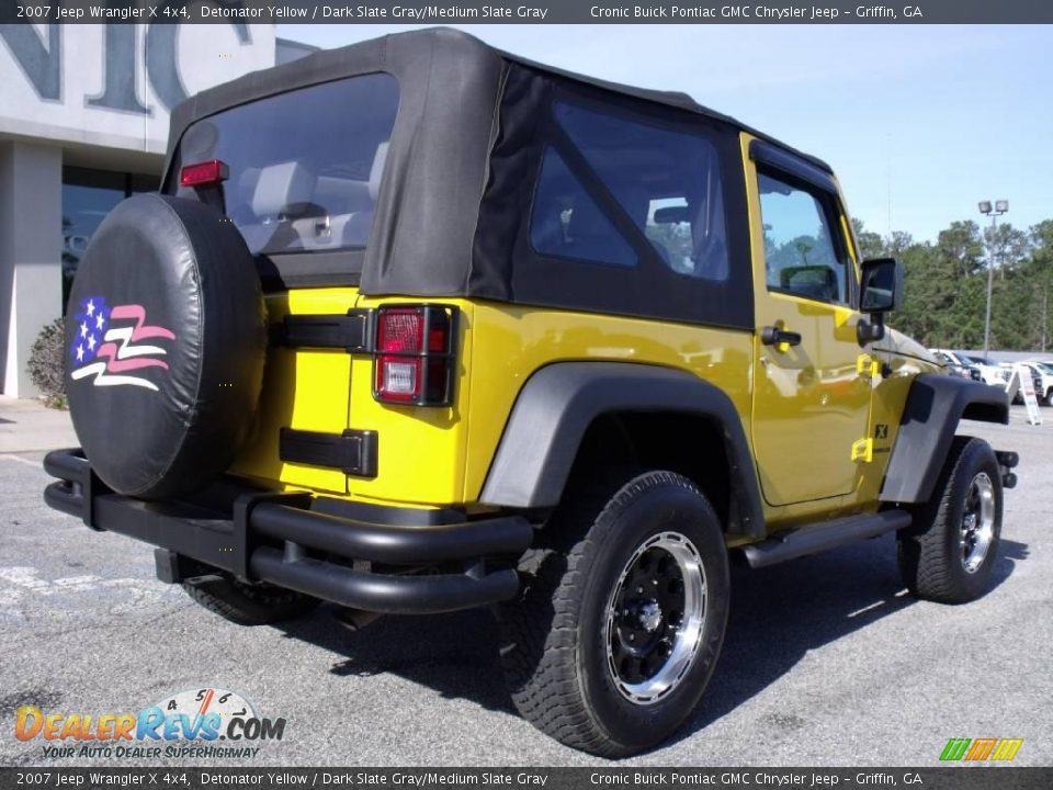 2007 Jeep Wrangler X 4x4 Detonator Yellow / Dark Slate Gray/Medium Slate Gray Photo #8