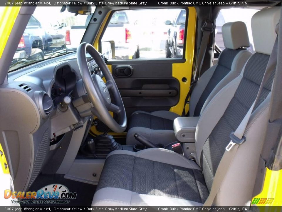2007 Jeep Wrangler X 4x4 Detonator Yellow / Dark Slate Gray/Medium Slate Gray Photo #12