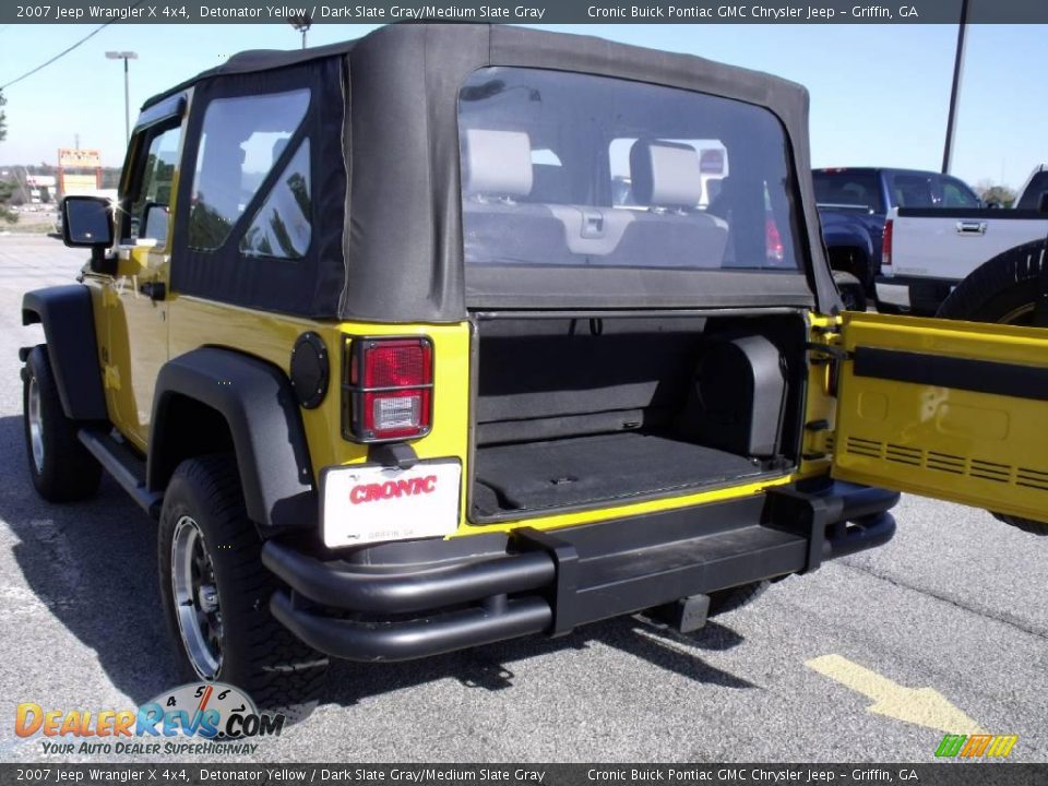 2007 Jeep Wrangler X 4x4 Detonator Yellow / Dark Slate Gray/Medium Slate Gray Photo #14