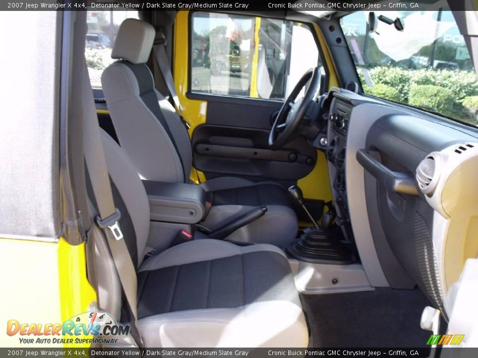2007 Jeep Wrangler X 4x4 Detonator Yellow / Dark Slate Gray/Medium Slate Gray Photo #15