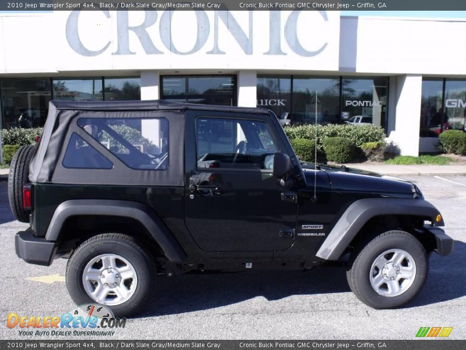 2010 Jeep Wrangler Sport 4x4 Black / Dark Slate Gray/Medium Slate Gray Photo #1