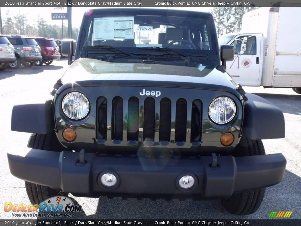 2010 Jeep Wrangler Sport 4x4 Black / Dark Slate Gray/Medium Slate Gray Photo #3