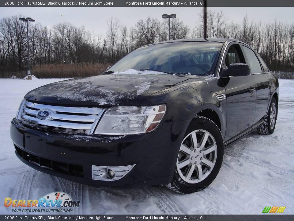2008 Ford Taurus SEL Black Clearcoat / Medium Light Stone Photo #1