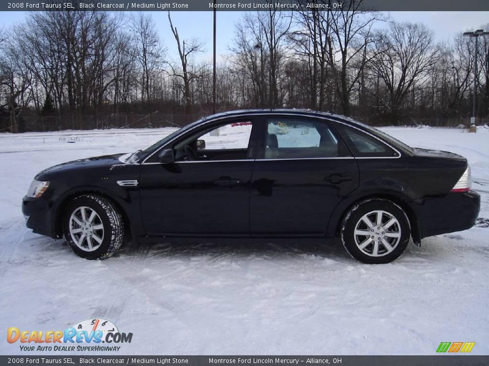 2008 Ford Taurus SEL Black Clearcoat / Medium Light Stone Photo #2