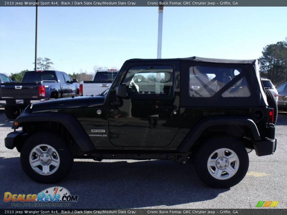 2010 Jeep Wrangler Sport 4x4 Black / Dark Slate Gray/Medium Slate Gray Photo #5