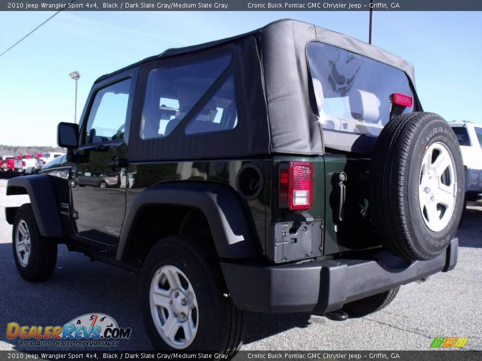 2010 Jeep Wrangler Sport 4x4 Black / Dark Slate Gray/Medium Slate Gray Photo #6