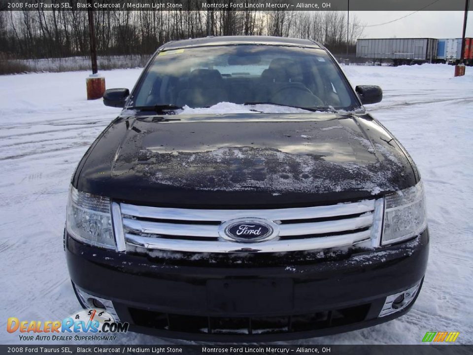 2008 Ford Taurus SEL Black Clearcoat / Medium Light Stone Photo #8