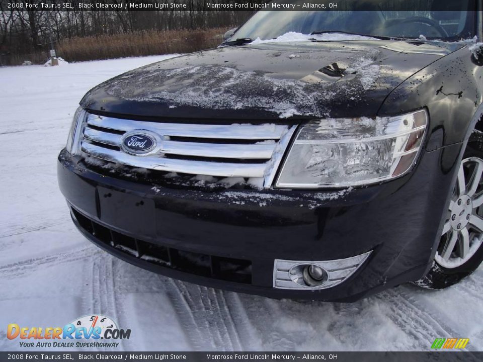 2008 Ford Taurus SEL Black Clearcoat / Medium Light Stone Photo #9