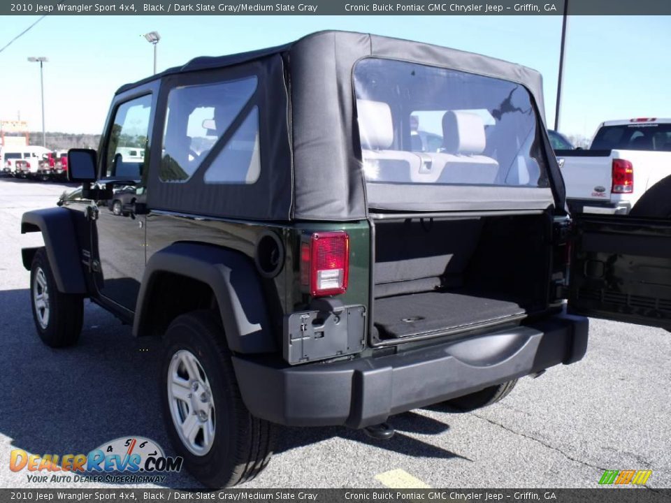 2010 Jeep Wrangler Sport 4x4 Black / Dark Slate Gray/Medium Slate Gray Photo #13