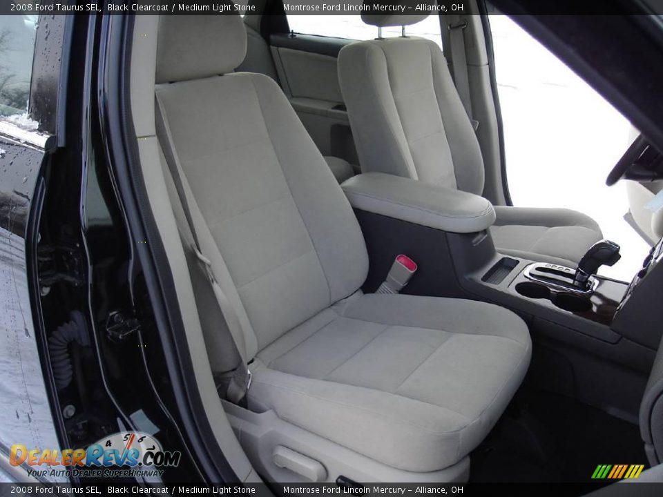 2008 Ford Taurus SEL Black Clearcoat / Medium Light Stone Photo #13