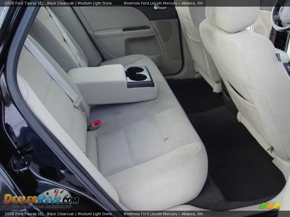 2008 Ford Taurus SEL Black Clearcoat / Medium Light Stone Photo #14