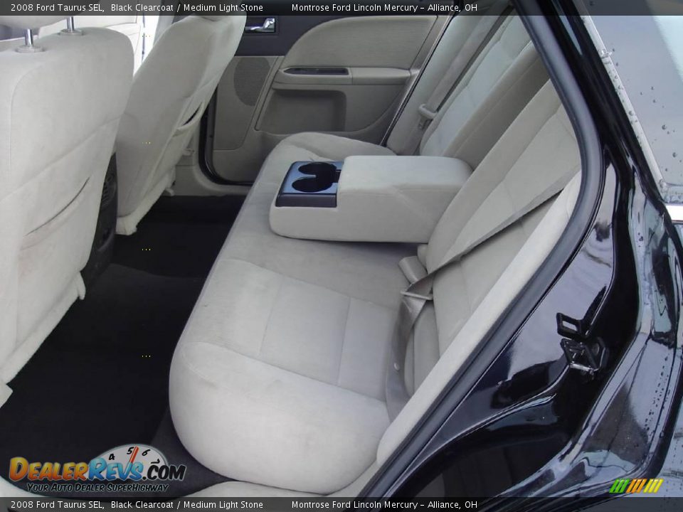 2008 Ford Taurus SEL Black Clearcoat / Medium Light Stone Photo #15